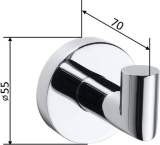 Крючок Sapho X-Round хром XR208